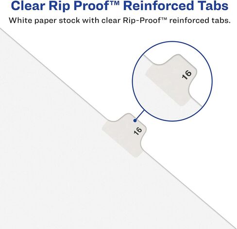 Avery Legal Dividers, Premium Individual Tab Titles, Letter Size, Side Tabs, 25, Pack of 25 (01025) in Saudi Arabia