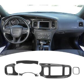 for Charger Center Console Dashboard Panel Trim Cover Baby Blue for 2015-2023 Dodge Charger 8.4" Display Baby Blue Interior Accessories 5pcs