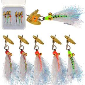 Fly Fishing Poppers Dry Flies Topwater Lures Bass Trout Kit Pro XL | Fly Fishing Poppers Dry Flies Kit with Floating Bug Lures for Bass Trout Panfish Bluegill Salmon Freshwater Pro Angler in Saudi Arabia