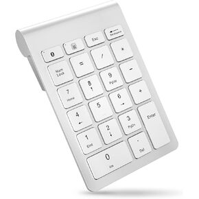 Foloda Bluetooth Wireless Number Pads, Numeric Keypad 22 Keys Portable Financial Accounting 10 Keys Number Keyboard Extensions for Laptop, PC, Desktop, Surface Pro, Notebook