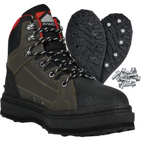 Paramount Outdoors Deep Eddy Cleated Rubber Bottom Wading Boots, Rubber Sole Wader Boots