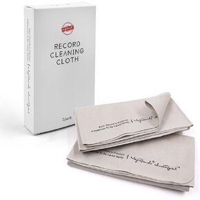 Record Cleaning Cloth, 2 Pack Anti-Static Microfiber Lint Free, 15.75''x15.75'' Extra Large Vinyl Cleaner for Your LP Collection, Glasses, TV Screen