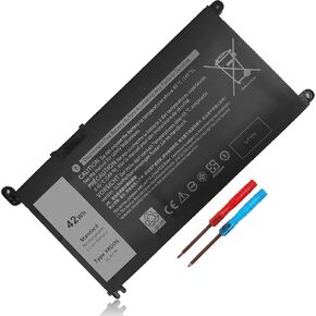 42Wh YRDD6 Battery for Dell Inspiron 15 3582 3583 3584 P75F 3593 5584 5585 5590 5593 5594 5598 5582 7586 14 3493 5481 P93G 5482 5485 5491 5482 2-in-1 5493 17 3793 Vostro 5481 5590 1VX1H VM732 OVM732