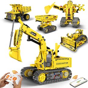 Robot Building Toys for Boys, STEM Projects for Kids Ages 8-12, Remote & APP Controlled Educational Coding Building Blocks Kit Rechargeable Robot Toy, for Kids (635 Pieces)