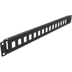 1U Hinged 16 Port Blank Keystone Patch Panel for 19 inches Rack Mount (1U16Holes)