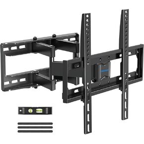 MOUNTUP Ultra Slim Full Motion TV Wall Mount, 1.3" Thin Low Profile TV Bracket for 26-60" LED OLED QLED TVs,Smooth Swivel Tilt Extension,Max Vesa 400x400mm,Up to 88lbs,Fits Single 12" 16" Studs,MU0062