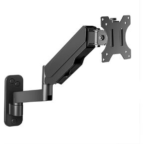 Monitor Wall Mount, Computer Monitor Wall Mount for 17-32 inch Flat/Curved Screens, Gas Spring Single Wall Mount Monitor Arm Holds up to 17.6lbs, Tilt, VESA 75x75/100x100 mm