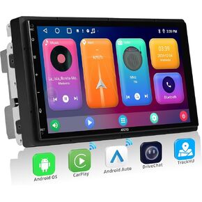 A5 Double Din Car Stereo Android Auto&Carplay - Wireless and Wired, 2G+32G Android Head Unit, HD 7 inch Car Radio Screen, AI Conversation Multimedia Navigation Car Audio Receivers