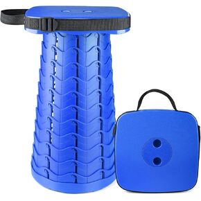 Deer's Life Square Portable Folding Stool, 2024 Upgrade Full Color Collapsible Stools for Adults Heavy Duty 485lbs Yet Small Lightweight Telescoping Retractable Camping Stool for Travel Outdoor Indoor