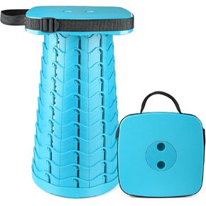 Deer's Life Square Portable Folding Stool, 2024 Upgrade Full Color Collapsible Stools for Adults Heavy Duty 485lbs Yet Small Lightweight Telescoping Retractable Camping Stool for Travel Outdoor Indoor
