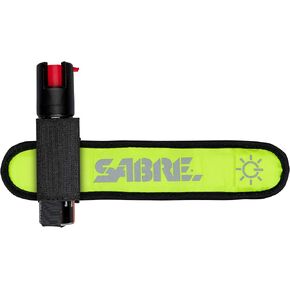 SABRE Runner Pepper Gel, Police Strength OC Spray, Adjustable 360° Reflective Hand Strap for Easy Carry & Access, 0.67 fl oz, 4X Longer Spray Time - Up to 13 Seconds, HPLC Tested, Reduced Blowback in Kuwait