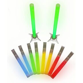 14 Inch Military Grade Glow Sticks 1PK/2PK 10 Inch Light Sticks and 7inch Glow Whistles Ultra Bright Emergency Light Sticks for Camping Party Survival Kits
