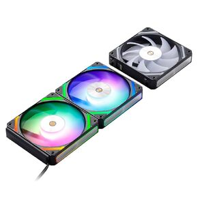 LTC CF-121D 120mm PC Case Fan, Daisy-Chain Connection, 5V 3Pin ARGB Lighting, 4 Pin PWM Case Fan, for Radiator/Computer Case Cooling, 120x120x25mm, 3 Pack, White