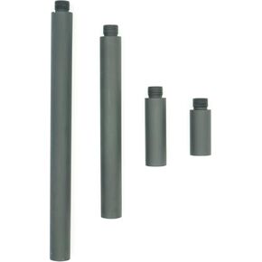 14mm CCW to 14mm CCW 0.8″ 2.4″ 4.8″ 7.1″ Outer Diameter 0.75" （19mm） AEG GBB Black Tube M14x1 Left Threaded Extension Accessories Four Pieces (Black)