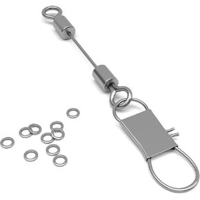 SF Lightweight Tippet Rings Fly Fishing Trout Line Tippet Leader Connector with a Wire Swivel