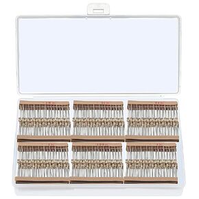 1720pcs（43 Values x 40pcs)1% Resistor Kit Range 1 Ohm to 1M Ohm 1/4W Carbon Film Resistors Assortment Kit Compatible for Arduino