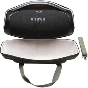 LTGEM Hard Travel Case for JBL Boombox 3 Portable Bluetooth Speaker,with Adjustable Shoulder Strap - Protective Carrying Storage Bag(Black+Black)