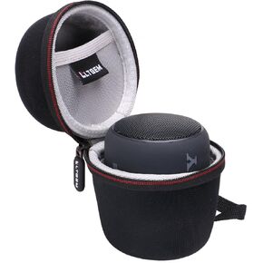 LTGEM Case Compatible with Sony SRSXB13/B/SRS-XB100 / SRS-XB12 Extra Bass Portable Waterproof Speaker, Black+Grey