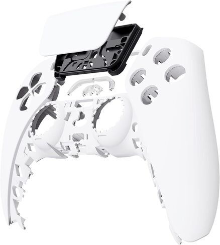 eXtremeRate Black Soft Touch Touchpad Front Top Shell Compatible with ps5 Controller BDM-010 020 030 040 050, DIY Replacement Shell Custom Touch Pad Cover Compatible with ps5 Controller in Saudi Arabia