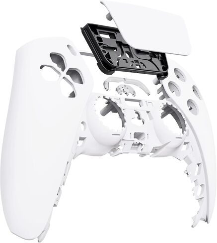 eXtremeRate Black Soft Touch Touchpad Front Top Shell Compatible with ps5 Controller BDM-010 020 030 040 050, DIY Replacement Shell Custom Touch Pad Cover Compatible with ps5 Controller in Saudi Arabia
