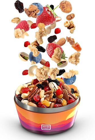 HYDAWAY 1-Quart Collapsible Insulated Bowl with Lid | BPA-Free, Leak-Resistant, Space-Saving Camp Bowl - Ideal for Hiking, Travel & Outdoor Meals in Kuwait