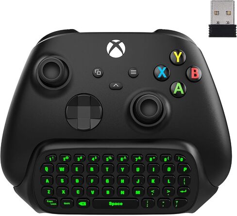 لوحة مفاتيح MoKo RGB بإضاءة خلفية لوحدة تحكم Xbox One، وXbox Series X/S، ولوحة مفاتيح لوحة الدردشة اللاسلكية مع جهاز استقبال 2.4G، وملحقات Xbox لجهاز Xbox One S/Elite in Kuwait