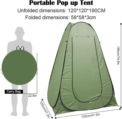 Pop Up Tent Upgrade Privacy Shower Tent Portable Outdoor Sun Shelter for Toilet Camping Biking Beach with Carry Bag in Saudi Arabia