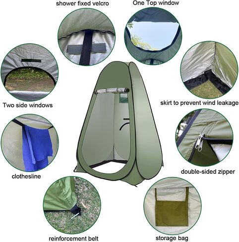 Pop Up Tent Upgrade Privacy Shower Tent Portable Outdoor Sun Shelter for Toilet Camping Biking Beach with Carry Bag in Saudi Arabia
