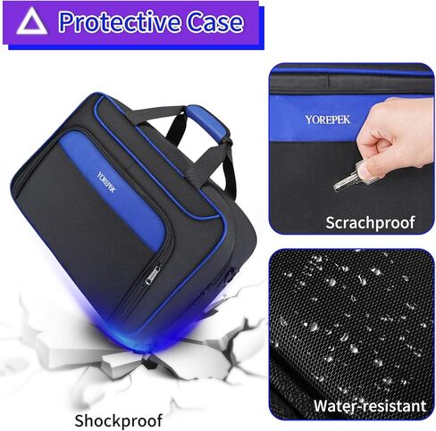 YOREPEK Carrying Case Compatible with PS5, PS5 Pro, Travel Case Suitable for Playstation 5 Discs Digital Edition, Large Capacity Storage bag for Console, Controllers, and Game Accessories, Black in Saudi Arabia