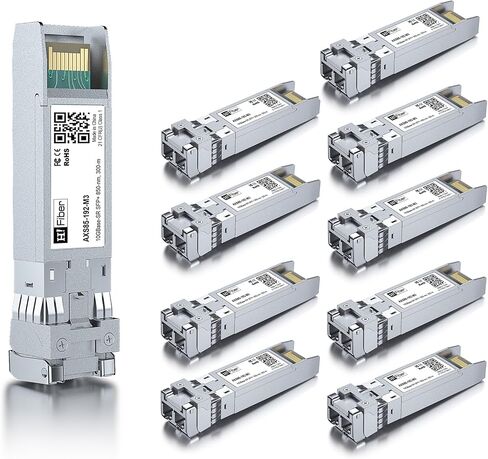 وحدة SFP+ LC أحادية الوضع 10G، جهاز إرسال واستقبال 10GBase-LR Lite SFP+ IR لـ Cisco SFP-10G-LRM2، Meraki، Ubiquiti، Mikrotik، Netgear AXM764، D-Link والمزيد (SMF، 1310 نانومتر، 1.4 كم، DDM) in Kuwait