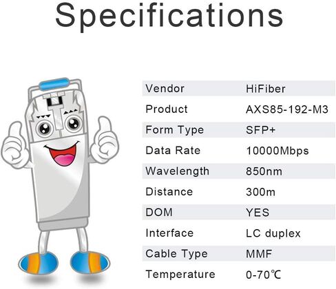 وحدة SFP+ LC أحادية الوضع 10G، جهاز إرسال واستقبال 10GBase-LR Lite SFP+ IR لـ Cisco SFP-10G-LRM2، Meraki، Ubiquiti، Mikrotik، Netgear AXM764، D-Link والمزيد (SMF، 1310 نانومتر، 1.4 كم، DDM) in Kuwait