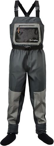 Dark Lightning Breathable Insulated Chest Waders, Perfect for 4 Seasons Fly Fishing Stocking Foot Waders for Men and Women in Kuwait