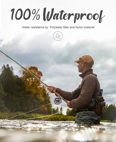 Dark Lightning Breathable Insulated Chest Waders, Perfect for 4 Seasons Fly Fishing Stocking Foot Waders for Men and Women in Kuwait