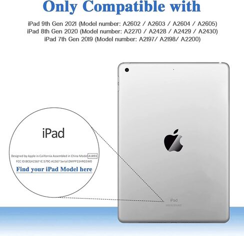 حافظة LTROP للأطفال لجهاز iPad 9th/ 8th/ 7th Generation (2021/2020/ 2019)، حافظة iPad 10.2 للأطفال، حافظة بمقبض مقاوم للصدمات لجهاز iPad 9/8/ 7 Gen 10.2 بوصة - أزرق in Kuwait
