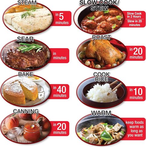 Nuwave Duet Air Fryer, Electric Pressure Cooker & Grill Combo, 450-in-1 | Multicooker w/ 3 Removable Lids, Slow Cook, Sautés, Dehydrator, 18/10 SS Pot, Sure-Lock Safety Tech & 13 Deluxe Accessories in Saudi Arabia