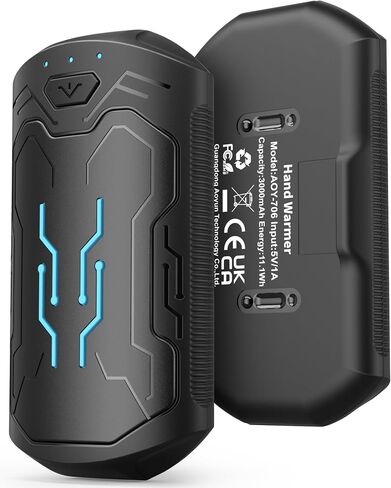 Hand Warmers Rechargeable 2 Pack, ROFWIZ 6000mAh Electric Portable Pocket Heater, are Great Warm Gifts for Women, Men, Heat Therapy, Raynauds, Outdoors, Hunting, Golf, Camping Gear in Saudi Arabia