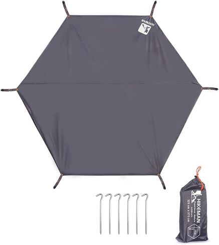 HIKEMAN Hexagonal Tent Footprint,1-4 Person Ultralight Waterproof Tent Tarp Ground Sheet Mat with 6 Tent Stakes for Camping Hiking Picnic Backpacking in Kuwait