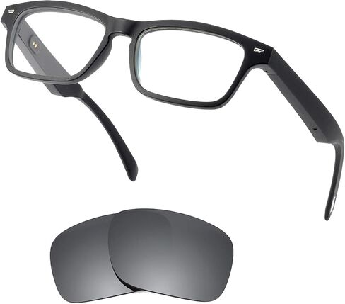 Smart Bluetooth Glasses Audio Sunglasses with Dual Speakers, One-Click Touch Control, Wireless Bluetooth-Audio Glasses with Open Ear Music&Hands-Free Calling, for Men Women (Silver) in Saudi Arabia