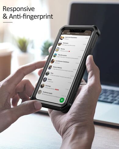 Dexnor for iPhone XR Case, [Built in Screen Protector and Kickstand] Heavy Duty Military Grade Protection Shockproof Protective Cover for iPhone XR, Black in Kuwait