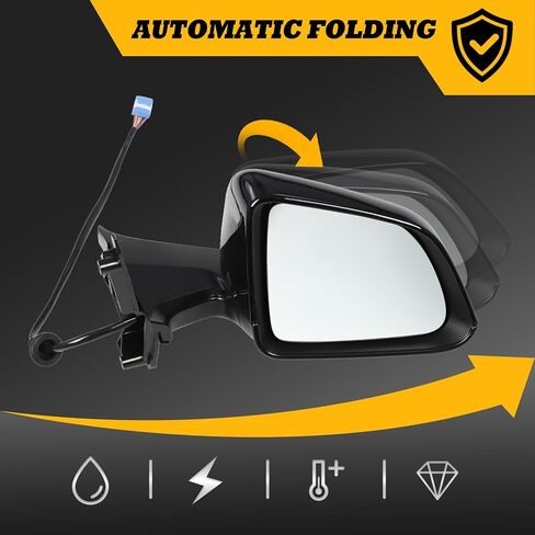 Mirror Assembly Right/Left Black Compatible with 2020 2021 2022 2023 Model Y 1594112-00-C 1594111-00-C (Right) in Kuwait
