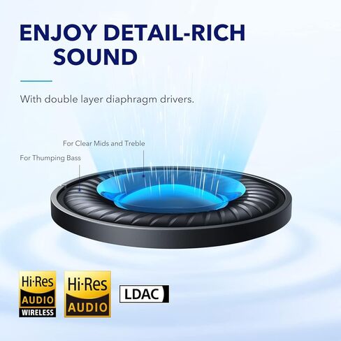 Soundcore by Anker Space Q45 Adaptive Active Noise Cancelling Headphones, Reduce Noise by Up to 98%, 50H Playtime, App Control, LDAC Hi-Res Wireless Audio, Comfortable Fit, Clear Calls, Bluetooth 5.3 in Kuwait