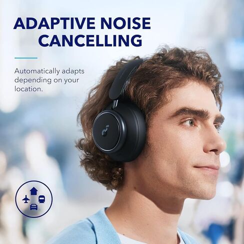 Soundcore by Anker Space Q45 Adaptive Active Noise Cancelling Headphones, Reduce Noise by Up to 98%, 50H Playtime, App Control, LDAC Hi-Res Wireless Audio, Comfortable Fit, Clear Calls, Bluetooth 5.3 in Kuwait