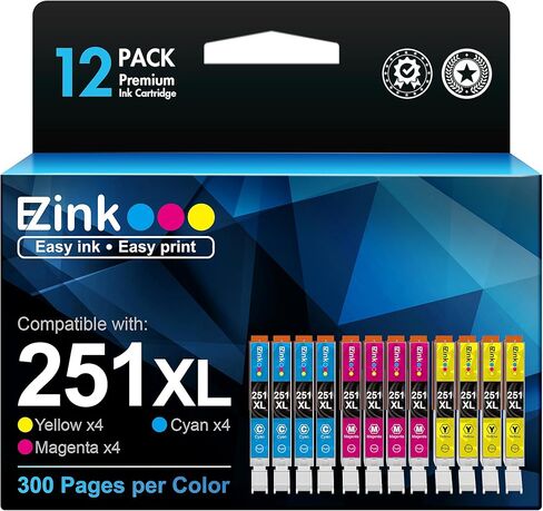 حبر E-Z (استبدال خرطوشة الحبر المعاد تصنيعها TM لطابعة HP 64 64XL 64 XL عالية الإنتاجية للاستخدام مع طابعة HP 7858 7855 7120 7155 7158 7164 6255 Tango X Tango Terra (1 أسود، 1 ثلاثي الألوان) in Kuwait