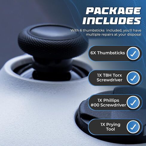 Xbox One Controller Joystick Replacement - 6PCS Thumbsticks Analog Thumb Sticks Parts - Ultra Durable with T6 and T8h Repair Screwdriver Kit for Xbox One Controller in Kuwait