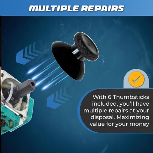 Xbox One Controller Joystick Replacement - 6PCS Thumbsticks Analog Thumb Sticks Parts - Ultra Durable with T6 and T8h Repair Screwdriver Kit for Xbox One Controller in Kuwait