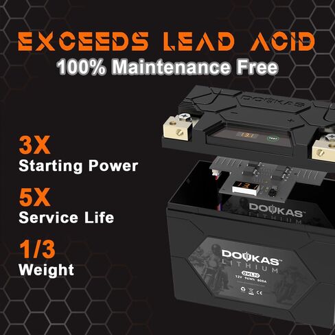 DKL14 550A LiFePO4 Motorcycle Lithium Battery, 12V 4Ah Powersports Battery, Compatible Jet Ski, Quad, Lawn Mower, ATV, UTV, Scooter, Generator Battery, Snowmobile in Saudi Arabia