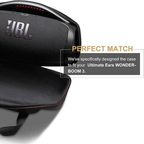 حقيبة سفر صلبة LTGEM لمكبر صوت بلوتوث JBL Boombox 3 المحمول، مع حزام كتف قابل للتعديل - حقيبة تخزين واقية للحمل (أسود + أسود) in Saudi Arabia