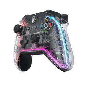 PC Gaming Controller, Wireless Controller with Custom Button, 6-Axis Gyro, Dual Shock, Macro, Turbo, Bluetooth Game Controller for Windows 10/Android/iOS/PC