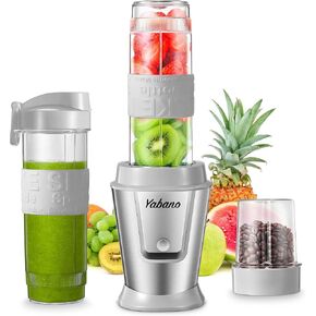 Personal Blender, Electric Shake Bottle with 2 x 20oz Travel Bottle and Coffee/Spices Jar, Portable Shaker Cups for Protein Shakes, 500W Single Serve Blender for Shakes and Smoothies, Sports(Black)