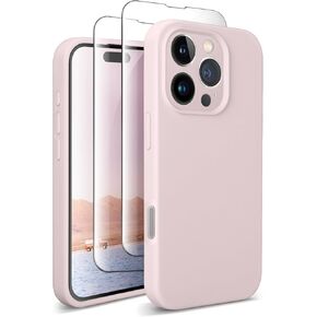SUW Compatible with iPhone 16 Pro Max Case, [Compatible with MagSafe] 6.9" Silicone Case with[2 Screen Protectors][Full Camera Protection],Soft Anti-Scratch Microfiber Lining Inside, Calke Green